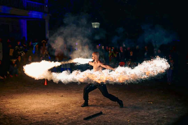 Fire performance photo at Fear Farm