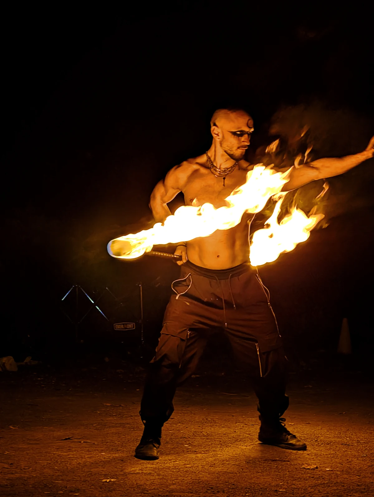 Fire performance photo at Fear Farm