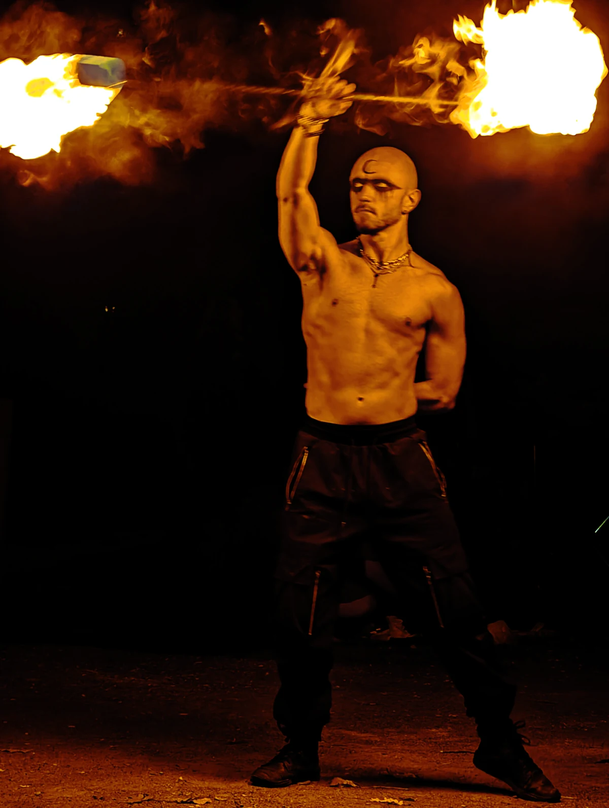Fire performance photo at Fear Farm